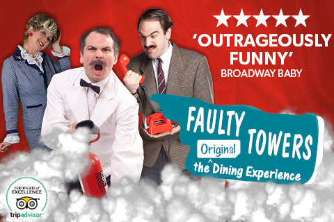 1nt: 3* London stay & Faulty Towers The Dining Experience: £338 for two